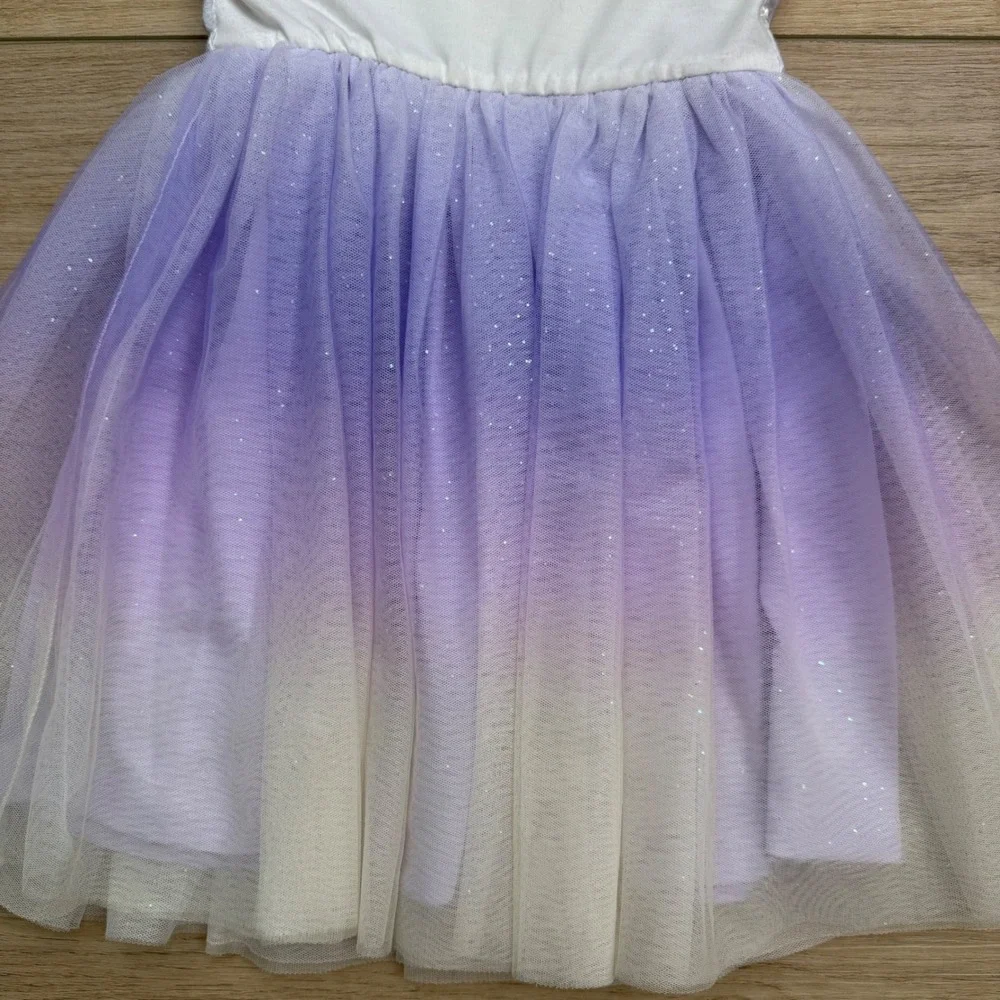 Zunie Girls Purple‎ Ombre Tutu Dress Sequin Bunny Easter Spring Size 5 ADORABLE!